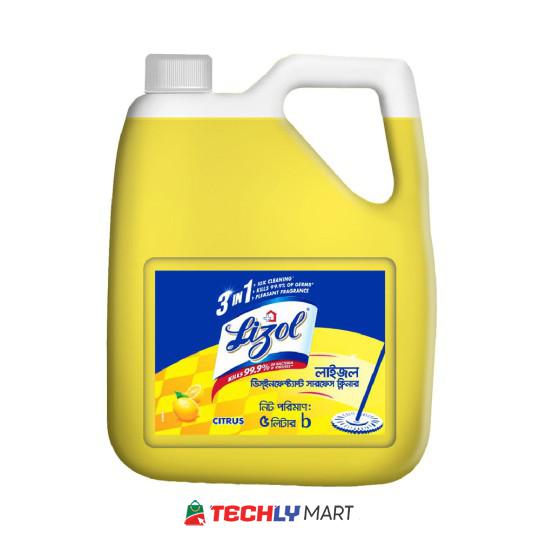 Lizol Disinfectant Surface Cleaner Citrus 5 Liter